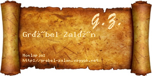 Grébel Zalán névjegykártya